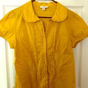 Loft mustard yellow blouse! Adorable!